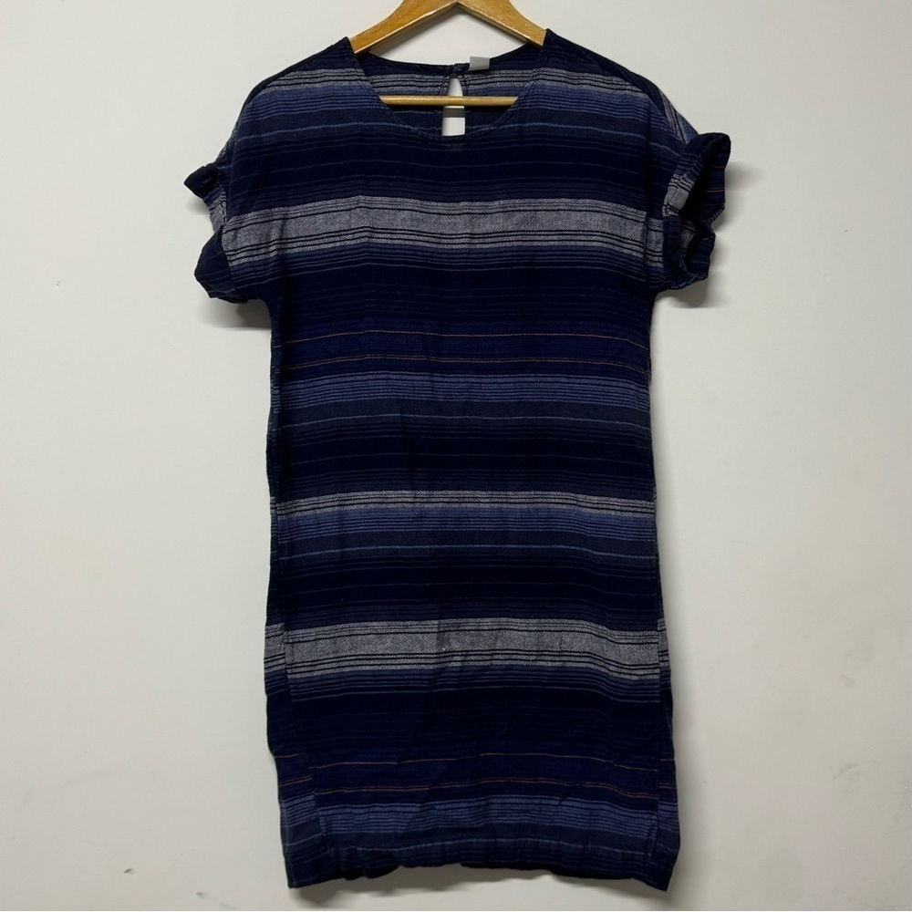 Old Navy Short Sleeve Woven Print Cool Stripe Dress